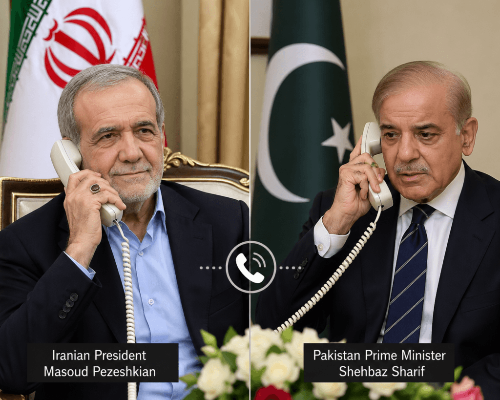 ایرانی صدر کی وزیر اعظم شہباز شریف سے گفتگو